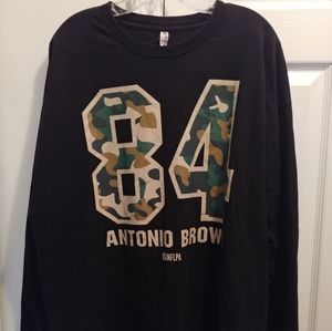 Antonio Brown ✌Salute to the Military Camouflage Print Men's Long Sleeve T-shirt